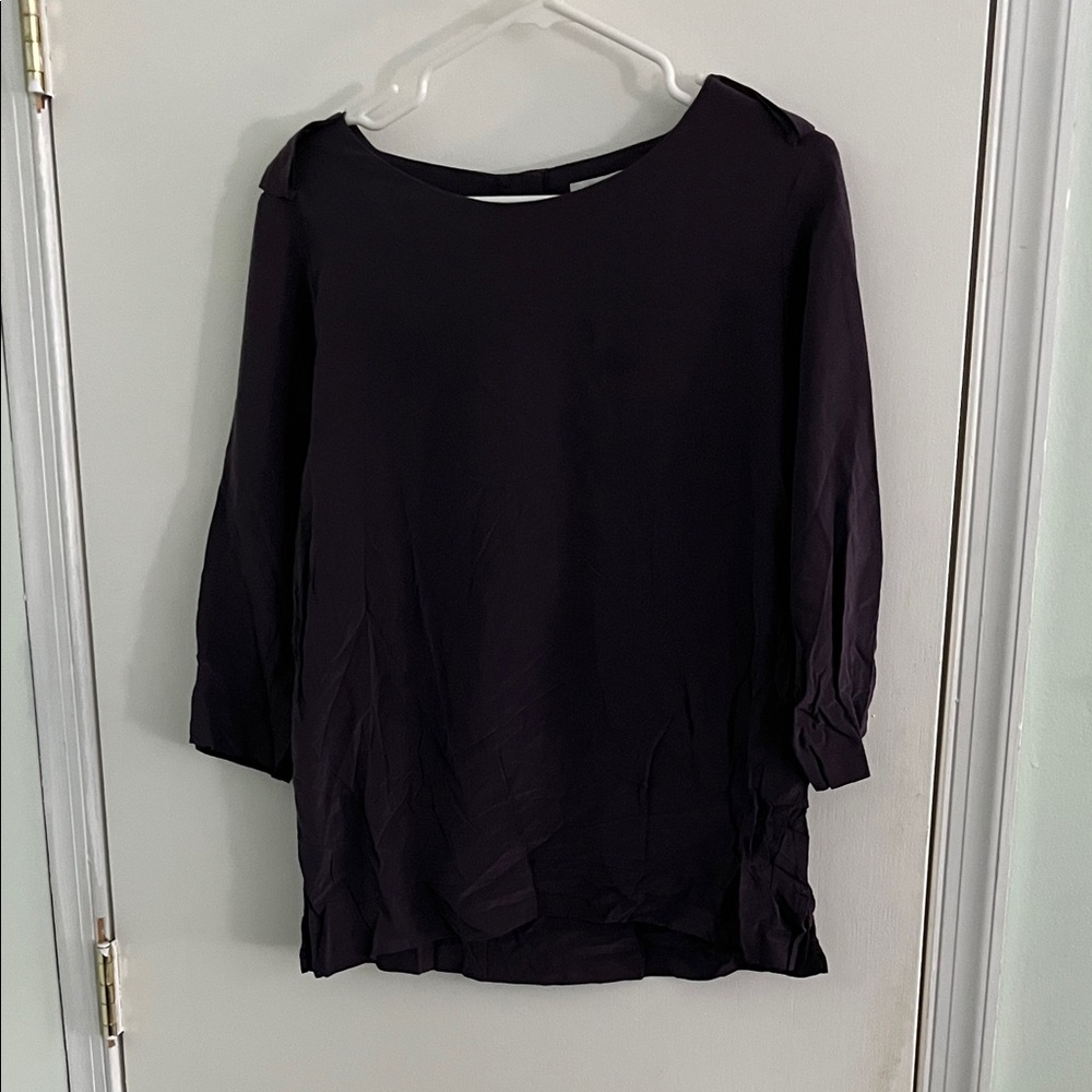 Lacoste Women's Deep Purple Blouse 100% silk